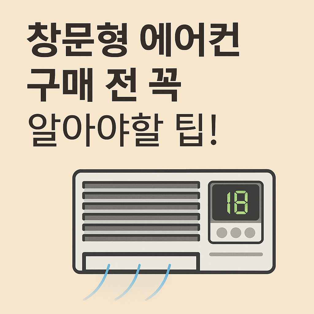 창문형 에어컨 구매 TIP